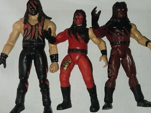LOTE DE 3 FIGURAS DE ACCIÓN DE LUCHA LIBRE WWF KANE DE COLECCIÓN - Imagen 1 de 4