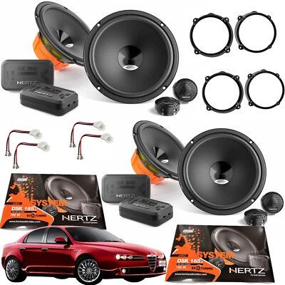 HERTZ EVOTUNING kit 8 Casse Altoparlanti Hertz Dsk 165.3 Anteriori e Posteriori per Alfa 159