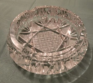 Cenicero American Brilliant Dorflinger de vidrio de cristal de corte elegante ABP plomo pesado? - Imagen 1 de 4