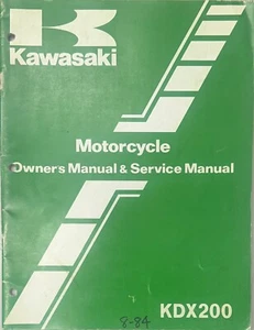 Kawasaki KDX200 manual de servicio/propietario (1984) - Imagen 1 de 1