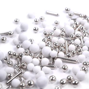 Streuselheld Schokomix Silber Weiß 40g Streusel Streudeko Zuckerstreusel Sprinkl