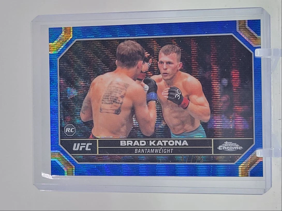 BRAD KATONA 2024 TOPPS CHROME UFC BLUE WAVE REFRACTOR ROOKIE RC /75 Q0094