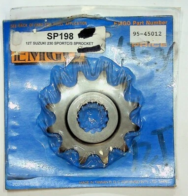 Suzuki 12T Front Sprocket LT230 QuadSport ALT185 LT185 OEM 27511-24400 95-45012 Foto 1 de 4