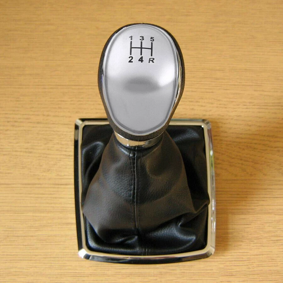 Pommeau de 5 Vitesses + Soufflet Cuir pour Ford Focus II 2 mk2 2004-2011 - Photo 1/1