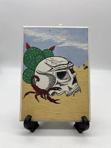 Kunstzeichnung eines Schädels & Skorpions auf Holz von Michael Spears aus Winchester VA - Bild 1 von 3