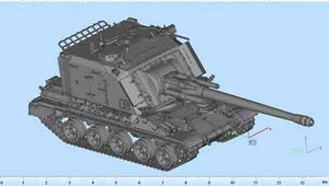 3D Printed 1/72 F-Series Au-F1 Self-Propelled Gun Tank Model Unpainted - Picture 1 of 5