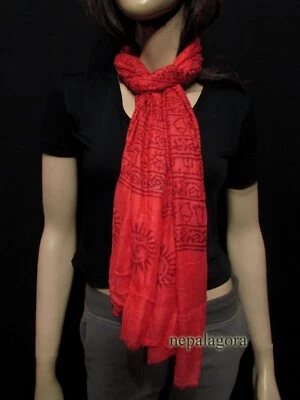 Scnp231 Хлопковые Украденные Шарфы шарф глушитель Заяц Рама Заяц Господь Кришна Пение - Изображение 1 из 4