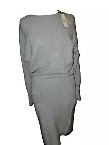 NEW TAHARI Heather Gray SweaterDress w/Elastic Waist $88 M Medium - Picture 1 of 7