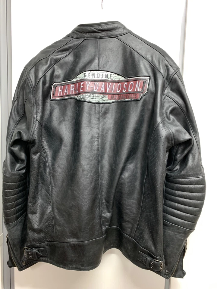 HARLEY DAVIDSON LEDERJACKE "CRUISER PERFORATED" Gr. L  97183-13EM (geändert) - Image 1 of 4
