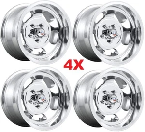 15 US MAGS INDY WHEELS POLISHED SPRINT KIDNEY RIMS POLISHED ALUMINUM 5X127 - Picture 1 of 7