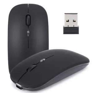 M40 USB Wireless Mouse with LED Colorful Light Black 1600DPI For Windows7/8/10 - Picture 1 of 12