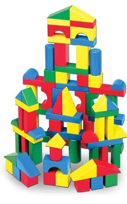 Melissa & Doug Toy Wooden Building Blocks - 100pc - Image 1 of 4
