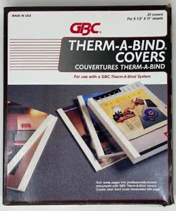 96 GBC Therm-A-Bind Covers - Grey/Clear 1/16" spine, 2514432 - Picture 1 of 1