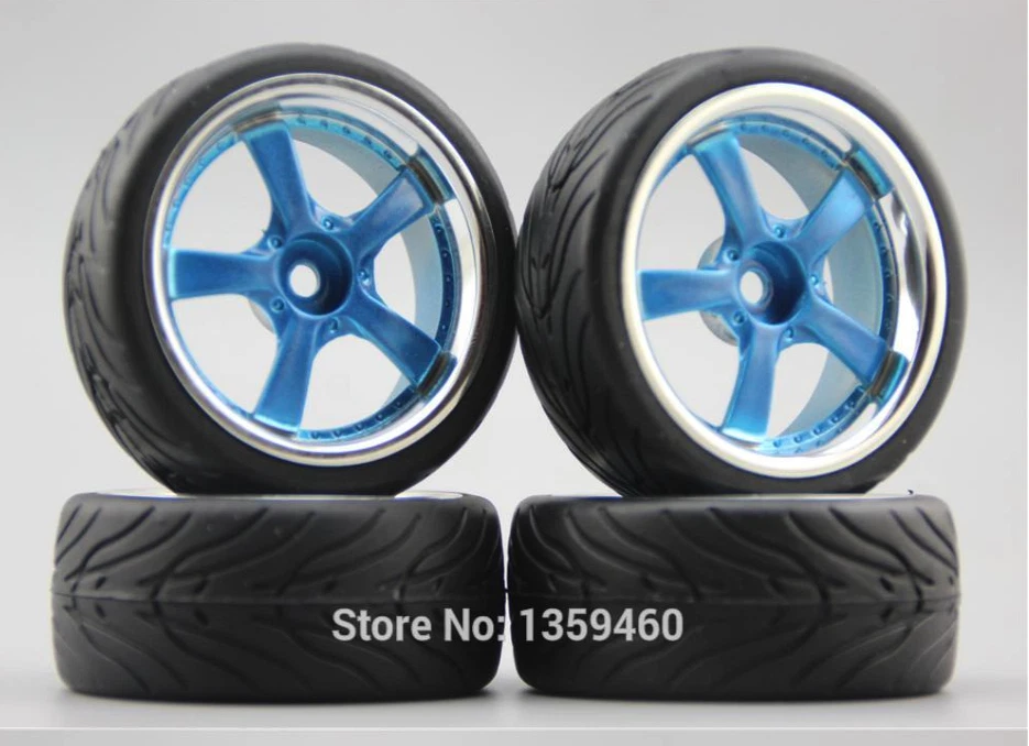 1/10 Onroad Rc Car Wheel Tires 4mm Offset For Kyosho Pureten Fazer Traxxas 4tec - Image 1 of 1
