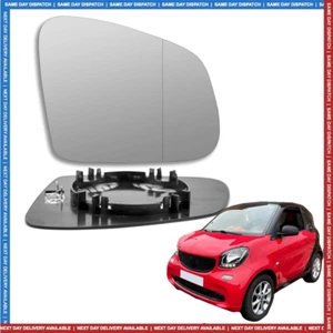 Smart Fortwo Forfour Right Driver wing mirror glass 14-21 side Wide angle Heated - Picture 1 of 7