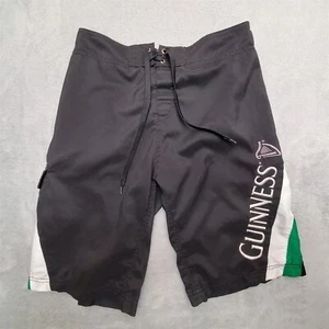 Guinness Shorts Men Small Black Green Mesh Lined Swim Trunks Suit 100% Polyester - Picture 1 of 8