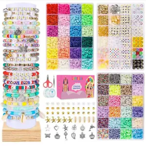 Zum Selbermachen Box Schmuck Kit Ton Zwischenring Armband Bunt Keramik Herstellung Perlen Set - Bild 1 von 14