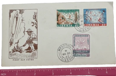 1967 Liberia First Day Cover – World Jamboree & Space Scout Theme FDC - Image 1 of 2