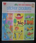 Whitman 1682 Kid's Activity Book SEE OUR AMERICA Stickers & Posters UNUSED 1971