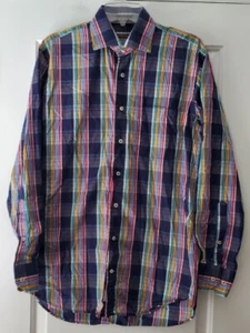 Peter Millar Mens Plaid Colorful Long Sleeve Shirt - Size M - EUC - Picture 1 of 7