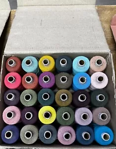 30 Pcs Set Assorted Color Polyester Thread Spool Spun Sewing Supplies Quilting - Picture 1 of 4