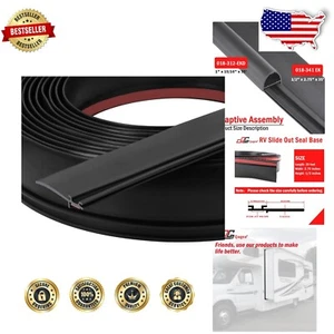 Certified RV Slide Out Seal Base - 1/2" x 2.75" x 35ft Long-Lasting Rubber - Picture 1 of 9