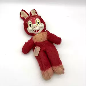 Vintage Klopfer Hase Kaninchen 50er Jahre selten Plüsch rot Walt Disney Gund Manufacturing - Bild 1 von 6
