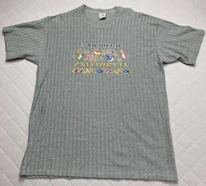 Camicia vintage San Diego California 2XL girocollo spina di pesce punto singolo - Foto 1 di 12