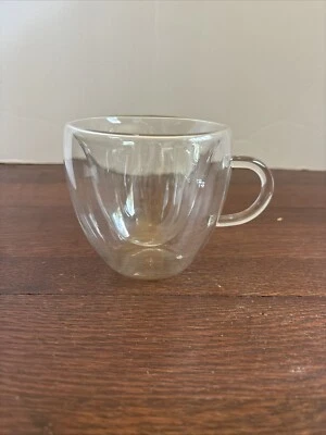 Taza de vidrio de doble pared en forma de corazón taza de té taza de jugo tazas de café taza regalo Foto 1 de 4