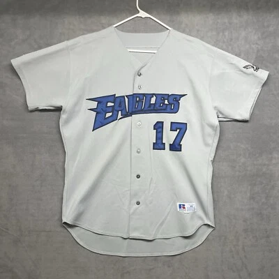 Vintage Russell Athletic Jersey Made in USA ALC Eagles Baseball Gray College - Image 1 of 4