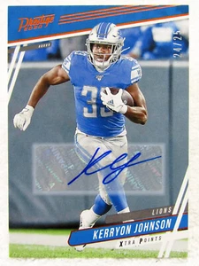 2020 Panini Prestige Kerryon Johnson Xtra Points Lions Auto Autograph #120 /25 - Picture 1 of 2
