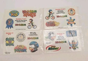 1997 ConAgra Kid Cuisine Glow in the Dark Sticker Sets All 4 Versions - Picture 1 of 4