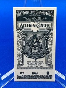 YULI GURRIEL 2020 ALLEN & GINTER NO NUMBER BACK MINI HOUSTON ASTROS - Picture 1 of 1