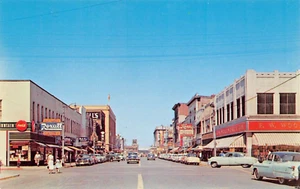 Greenbay WI Washington St. Rexall Drugs & Coca-Color Signs, Postcard - Picture 1 of 2
