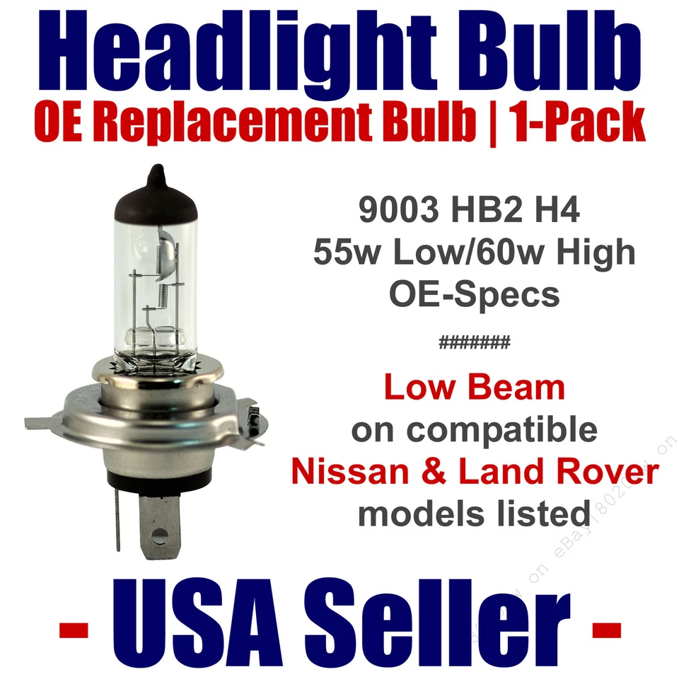 Bombilla de faro haz bajo OE repuesto para Nissan y Land Rover listados - 9003 Foto 1 de 1