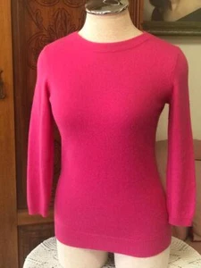 Ladies 100% Cashmere Sweater ~ TALBOTS ~ Bubble Gum Pink ~ Size  XS - Picture 1 of 10