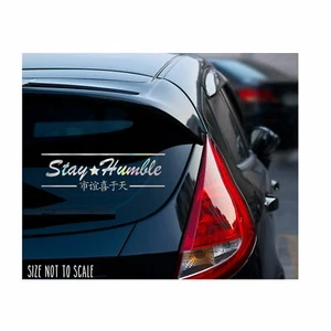 "Calcomanía pegatina Stay Humble - deriva baja JDM japonesa KDM 8" plata resbaladiza al aceite - Imagen 1 de 1