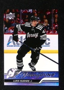 2023-24 Upper Deck Luke Hughes YG Young Guns Rookie RC #248 Devils