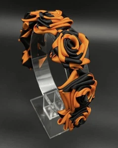 Black Orange Rose Headband Halloween Roses Flower Crown Flower Halo - Picture 1 of 7