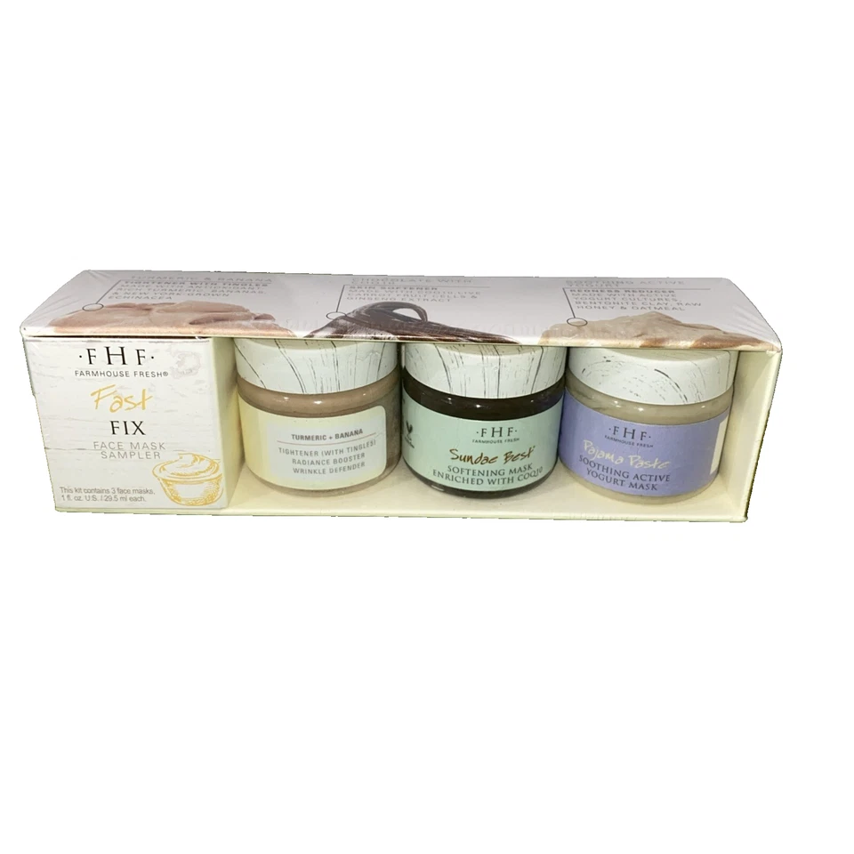FarmHouse Fresh  FHF Fast Fix Face Mask Sampler 3 Pack -1 oz Each -New in Box - Image 1 of 1