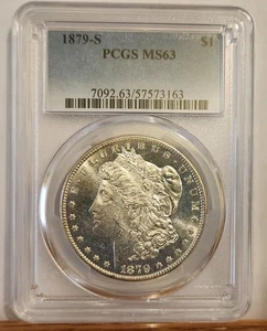 1879-S 1 $ Morgan Dollar MS 63 PCGS LOOKS PL - Bild 1 von 4