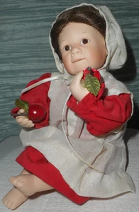 Ashton Drake SWEET SENSATIONS Amish 7" DOLL Red Dress Apron Apples READ - Picture 1 of 16