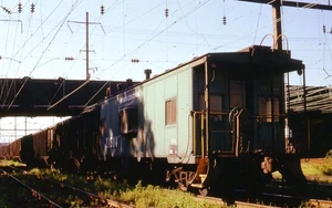 PC Penn Central 21604 Caboose Harrisburg, PA orig. kk slide 1974 - Imagen 1 de 1