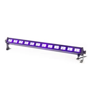 Nano UV BAR LED Schwarzlicht 12x 3W UV LEDs 36W 50x50x650mm Montagebügel inkl. - Bild 1 von 5