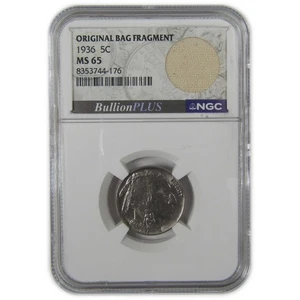 1936 Indian Head Buffalo Nickel MS 65 NGC Bag Fragment SKU:I22649 - Picture 1 of 4