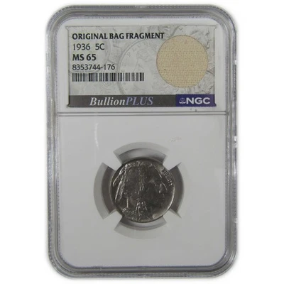 1936 Indian Head Buffalo Nickel MS 65 NGC Bag Fragment SKU:I22649 - Image 1 of 4