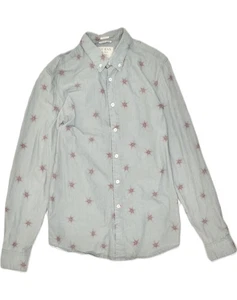 GUESS Mens Shirt Medium Grey Floral Cotton DB08 - Picture 1 of 3