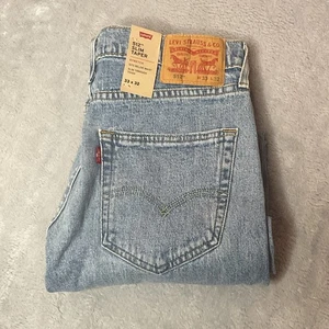 Levi's 512 Slim Taper Light Wash With Destroyed Knees Size 33 x 32 - Picture 1 of 10