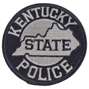 NEW Kentucky State POLICE Patch Badge Cloth Embr Iron Sew Circle 10 cms USA - Picture 1 of 7