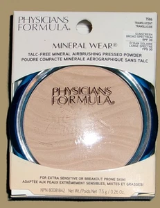 Physicians Formula Mineral Wear Pressed Powder-Translucent 7586 0.30 oz. NEW - Picture 1 of 2
